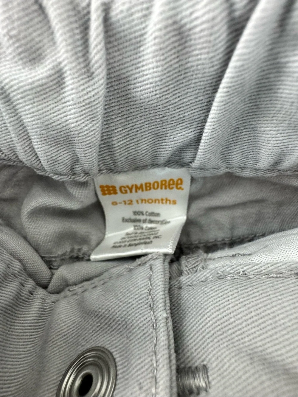 Gymboree Light Gray Pants with Red Trim